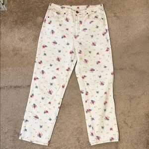 Billabong X Wrangler She's Cheeky High Rise Floral Jeans Size 27